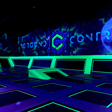 Mural in UV  Light at Ground Control Park: San Antonio, TX 