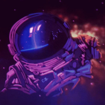 Astronaut in UV Light: