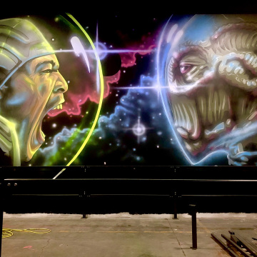 Defy Mural in Normal Light: 