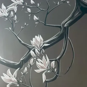 Magnolia Blossom Mural - Home Interior: Columbia, SC