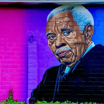 Mural of S.C. Supreme Court Chief Justice Ernest Finney for the Creative Canvas Project: Sumter, SC